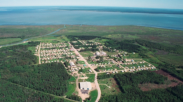 Aerial view of Cumberland House – Cumberland House Cree Nation
