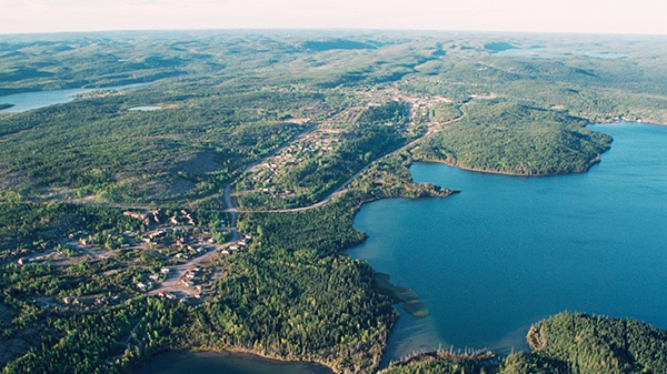 Aerial view of Uranium City