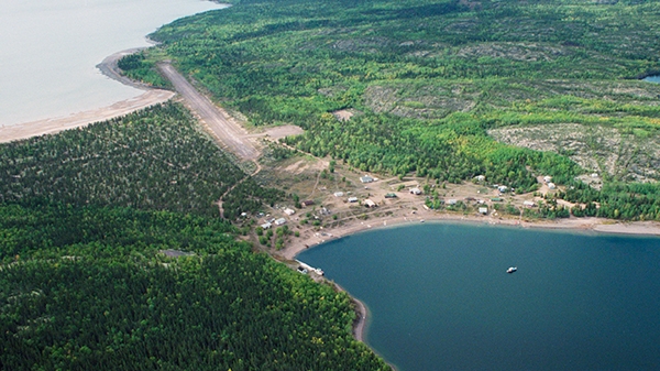Aerial view of Camsell Portage