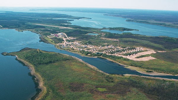 Aerial view of Patuanak - English River First Nation