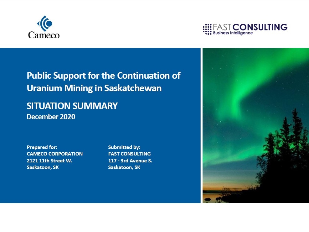 Public Support for Continueation of Uranium Mining in Saskatchewan PDF Thumbnail